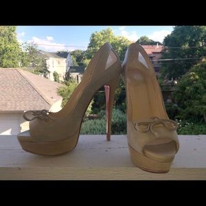 AUTHENTIC Christian Louboutin Suede Mavela Heels